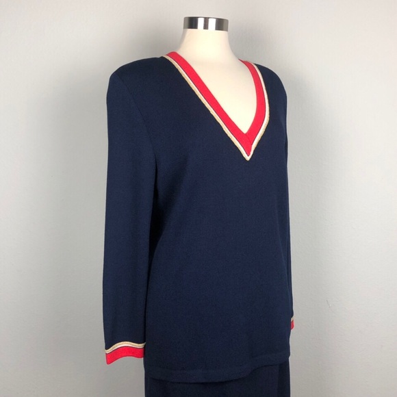 ST. JOHN | KNITTED SKIRT AND TOP SET 12 - Picture 3 of 8